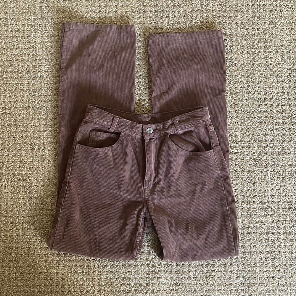 brown flare john galt courdory pants